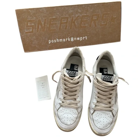 GOLDEN GOOSE Ball Star Ballstar White Black Sneakers 37 7 - Picture 7 of 16